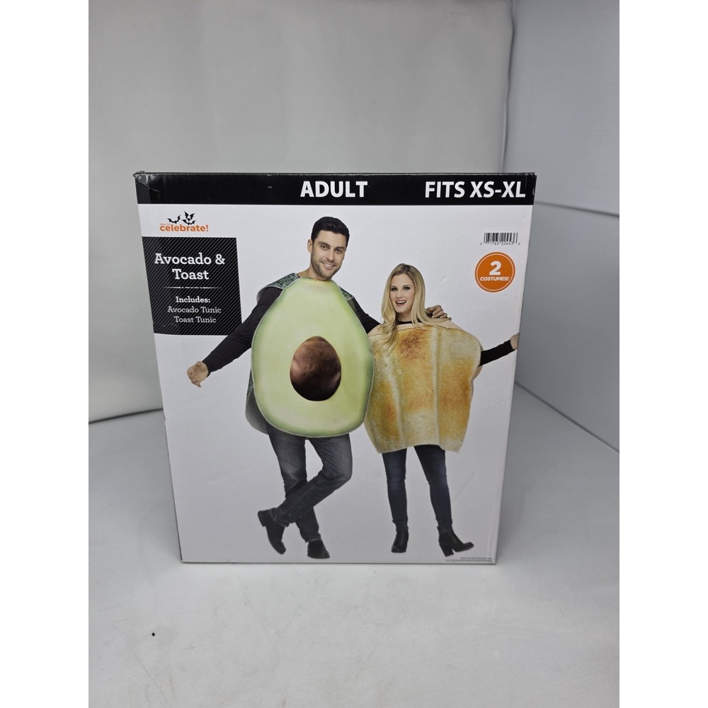 Avocado & Toast Halloween Costume Adult Couples 2 Pc Pullover Tunics Fits XS-XL